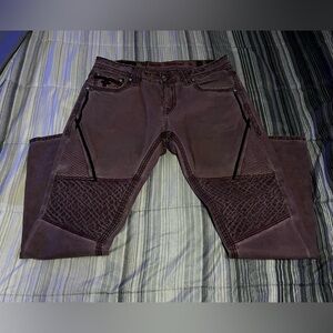 Rock Revival Deep Purplish Quilted Jeans